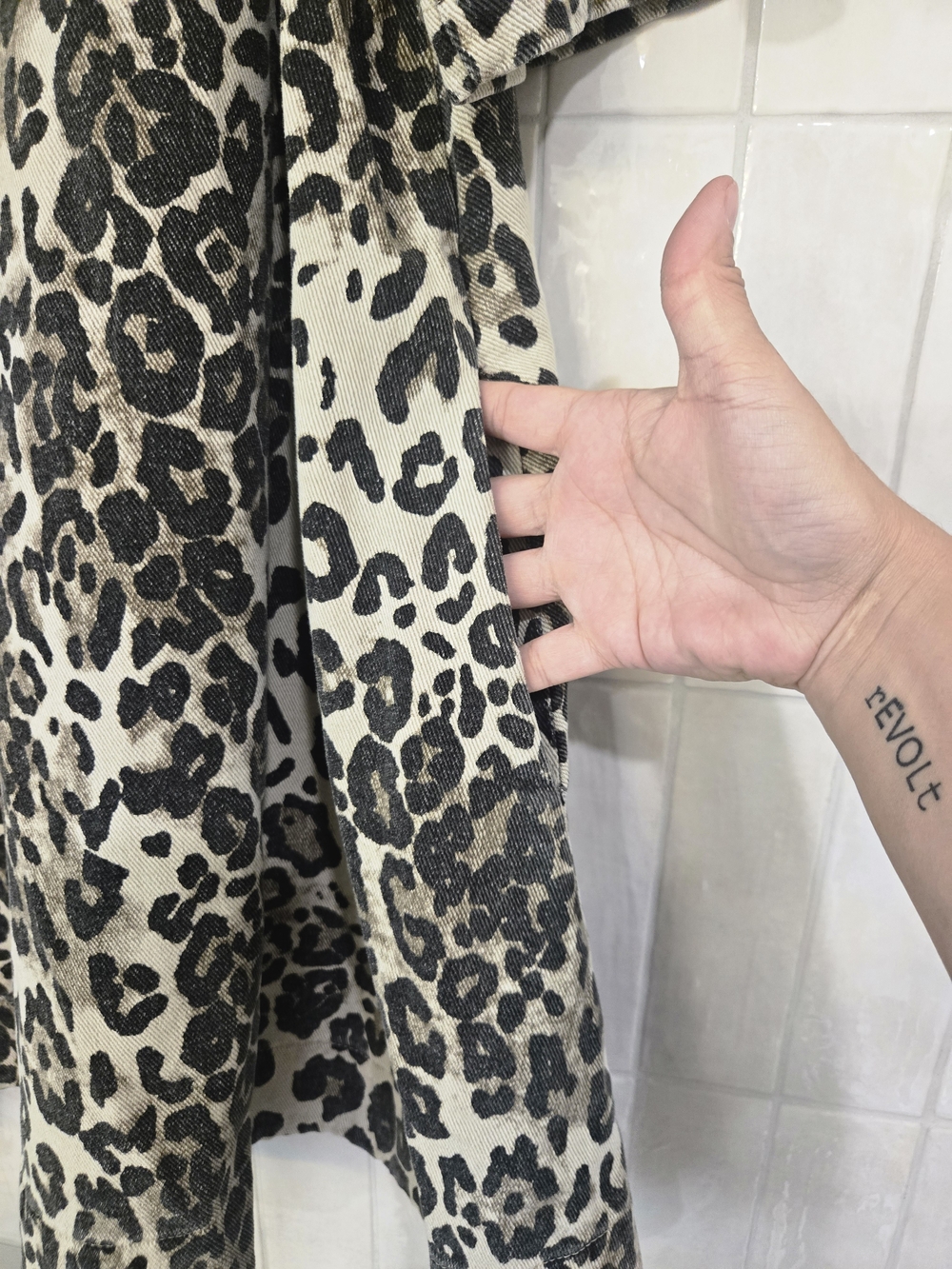 MABLE Cream and Black Leopard Print Mini Dress - Picture 8 of 11